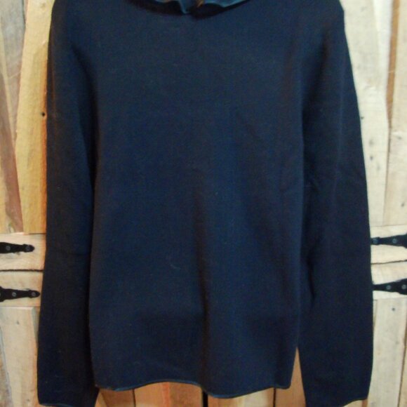 Vintage Jones New York Signature Ruffled Cardigan Sweater w/satin trim - Picture 4 of 6